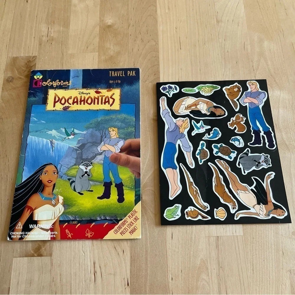 Other - Vintage 90’s Disney Pocahontas Colorforms Play Set #379 River John Smith